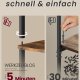 VASAGLE Superhurtig v�rkt�jsfri montering, 6-etagers opbevaringshylde, st�ende reol, 38 x 23,8 x 173,4 cm, stue, sovev�relse, k�kken, rustik brun og bl�ksort LLS136K01