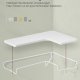 VASAGLE L-formede hj�rnehylder s�t med 2 v�ghylder industrielt design stue sovev�relse k�kken sky hvid LLS831W14