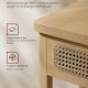 VASAGLE Konsollbord for gangen, Slankt salongbord for stue, Gangbord med 2 skuffer, �pen hylle, Avrundede hj�rner, Bohemsk stil, Eikebeige LNT016Y57