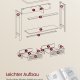 VASAGLE Konsollbord for gangen, Slankt salongbord for stue, Gangbord med 2 skuffer, �pen hylle, Avrundede hj�rner, Bohemsk stil, Eikebeige LNT016Y57