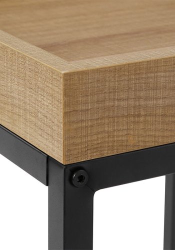 VASAGLE Satztische, rechteckig – honigbraune Spanplatte und Metall (2er-Set)