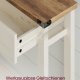 VASAGLE Konsolentisch, Beistelltisch, schmaler Couchtisch mit 3 Schubladen und einem Ablagefach, f&uuml;r Flur, Wohnzimmer, Landhausstil, Honigbraun, Vintage-Wei&szlig;, LNT142WJ01