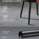 VASAGLE EKHO Collection Fotpall med f&ouml;rvaring, Sminkf�t&ouml;lj med pall, Rund sits med f&ouml;rvaring, B&auml;rkapacitet 147 kg, Bl&auml;cksvart LOM005B01