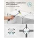 SONGMICS Skoreol, 8-kubers skoarrang�r med d�re, 32 par plastik skoopbevaringsskab, til sovev�relse, entr&eacute;, st�lramme, plastikpanel, hvid