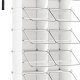 SONGMICS sammenl�sende skoreol, plastik skoskab, modul�r opbevaringsenhed med 10 pladser, 30 x 40 x 30 cm til hver plads, med d�re, st�lramme, plastpaneler, hvid LPC035W01