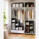 SONGMICS LPC44BK 15-kuber reol, rumdeler, stabelbar - sort polypropylen og st�l