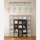SONGMICS LPC44BK 15-kuber reol, rumdeler, stabelbar - sort polypropylen og st�l