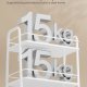 VASAGLE LILEA Kollektion - Opbevaringsvogn med stofkurv, 3-lags rullevogn p� hjul, med hylder, til stue, sovev�relse, k�kken, Cloud White og Camel Brown LRC001WB01