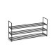 SONGMICS 3-lags skoreol, skoopbevaringsorganisator, metalopbevaringsreol, plads til 15 til 18 par sko, stabelbar skohylde, til entr&eacute;, stue, sovev�relse, 116 x 30 x 55 cm, sort LSA033B01