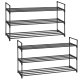 3-lags skohylde, s�t med 2 skohylder, til 12-15 par sko pr. enhed, stabelbar, 30 x 92 x 54 cm