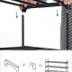 3-lags skohylde, s�t med 2 skohylder, til 12-15 par sko pr. enhed, stabelbar, 30 x 92 x 54 cm