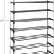 SONGMICS LSA10BK 10-v�nings skohylla h&ouml;g skohylla smal skohylla f&ouml;rvaring metall platsbesparande omkl&auml;dningsrum entr&eacute; 30 x 94 x 206 cm svart