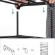 SONGMICS LSA10BK 10-v�nings skohylla h&ouml;g skohylla smal skohylla f&ouml;rvaring metall platsbesparande omkl&auml;dningsrum entr&eacute; 30 x 94 x 206 cm svart