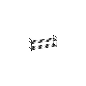 SONGMICS 2-lags skoreol, skoopbevaringsorganisator, metalopbevaringsreol, plads til 8 til 10 par sko, stabelbar skohylde, til entr&eacute;, stue, sovev�relse, 30 x 92 x 34 cm, sort LSA12BK