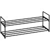 SONGMICS 2-lags skoreol, skoopbevaringsorganisator, metalopbevaringsreol, plads til 8 til 10 par sko, stabelbar skohylde, til entr&eacute;, stue, sovev�relse, 30 x 92 x 34 cm, sort LSA12BK