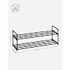 SONGMICS 2-lags skoreol, skoopbevaringsorganisator, metalopbevaringsreol, plads til 8 til 10 par sko, stabelbar skohylde, til entr&eacute;, stue, sovev�relse, 30 x 92 x 34 cm, sort LSA12BK