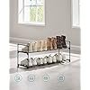 SONGMICS 2-lags skoreol, skoopbevaringsorganisator, metalopbevaringsreol, plads til 8 til 10 par sko, stabelbar skohylde, til entr&eacute;, stue, sovev�relse, 30 x 92 x 34 cm, sort LSA12BK