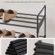 SONGMICS Skoreol, 4-lags skoorganisator, metal skoopbevaringsreol til 20 par sko, nem montering, indgang, sort LSA14BK