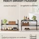 SONGMICS Skoreol 2-lags skoreol i metal, skoopbevaring, skoorganisator, oprejst eller omvendt, til 6-9 par sko, stabelbar, entr&eacute;, 30 x 68 x 33,8 cm, sort LSA202B01