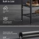 VASAGLE EKHO LSB054B01 b�nk med skoreol, m. 2 hylder - bl�ksort kunstl�der og sort st�l (80x30)