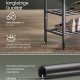 VASAGLE EKHO LSB054C01 b�nk med skoreol, m. 2 hylder - skovgr�n kunstl�der og st�l (80x30)