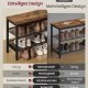 VASAGLE 3-lags skoreol, hylder i &eacute;t stykke, skoopbevaringsorganisator med h�vede kanter, industriel stil, nem montering, 28 x 75 x 50 cm, rustik brun og matsort LSB070KD02