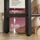 VASAGLE 3-lags skoreol, hylder i &eacute;t stykke, skoopbevaringsorganisator med h�vede kanter, industriel stil, nem montering, 28 x 75 x 50 cm, rustik brun og matsort LSB070KD02