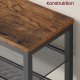 VASAGLE 3-lags skoreol, hylder i &eacute;t stykke, skoopbevaringsorganisator med h�vede kanter, industriel stil, nem montering, 28 x 75 x 50 cm, rustik brun og matsort LSB070KD02