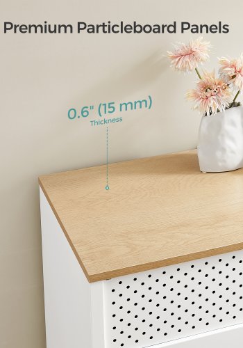 Gulvst�ende opbevaringsskab med d�r, justerbar hylde, pladsbesparende sk�nk, hvid