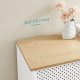 Gulvst�ende opbevaringsskab med d�r, justerbar hylde, pladsbesparende sk�nk, hvid