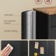 SONGMICS Opbevaringsskab, Metalskab, Sk�nk med 2 D�re, Magnetisk Lukning, Justerbare Hylder, St�lramme, Rustik Brun og Mat Sort ULSC204B01