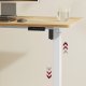 VASAGLE Elektrisk h�jdejusterbart skrivebord, h�ve-s�nkebordsstel, bordstativ uden bordplade med 2 kroge, 3 h�jdehukommelsesfunktioner, st�l, mat hvid LSD021W01