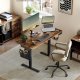 SONGMICS LSD132K01 H&ouml;henverstellbarer elektrischer Schreibtisch, 60 x 120 x 72120 cm, Memory-Funktion mit 4 H&ouml;hen, f&uuml;r Homeoffice und Arbeitszimmer, Vintage-Braun, Tintenschwarz