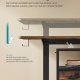 SONGMICS LSD132K01 H&ouml;henverstellbarer elektrischer Schreibtisch, 60 x 120 x 72120 cm, Memory-Funktion mit 4 H&ouml;hen, f&uuml;r Homeoffice und Arbeitszimmer, Vintage-Braun, Tintenschwarz