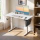 Elektrisk h�ve-s�nkebord, h�jdejusterbart, 120,1 x 60,1 cm, 4 hukommelsesh�jder, til hjemmekontor, hvid