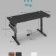 SONGMICS LSD134B01 H�jdejusterbart elektrisk skrivebord, 60 x 140 x (72-120), justerbart bord, hukommelsesfunktion til 4 h�jder, til hjemmekontor, arbejdsv�relse, bl�ksort