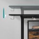 SONGMICS LSD134B01 H�jdejusterbart elektrisk skrivebord, 60 x 140 x (72-120), justerbart bord, hukommelsesfunktion til 4 h�jder, til hjemmekontor, arbejdsv�relse, bl�ksort