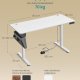 SONGMICS LSD134W01 H�jdejusterbart elektrisk skrivebord, 60 x 140 x 72120 cm, hukommelsesfunktion med 4 h�jder, til hjemmekontor, arbejdsv�relse, Cloud White