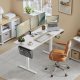 SONGMICS LSD134W01 H�jdejusterbart elektrisk skrivebord, 60 x 140 x 72120 cm, hukommelsesfunktion med 4 h�jder, til hjemmekontor, arbejdsv�relse, Cloud White