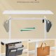 SONGMICS LSD134W01 H�jdejusterbart elektrisk skrivebord, 60 x 140 x 72120 cm, hukommelsesfunktion med 4 h�jder, til hjemmekontor, arbejdsv�relse, Cloud White
