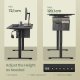 Elektrisk h�ve-s�nkebord, h�jdejusterbart, 160,1 x 70,1 cm, 4 hukommelsesh�jder, til hjemmekontor, sort