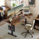 SONGMICS LSD136K01 H&ouml;henverstellbarer elektrischer Schreibtisch, 70 x 160 x 72120 cm, Memory-Funktion mit 4 H&ouml;hen, f&uuml;r Homeoffice und Arbeitszimmer, Vintage-Braun, Tintenschwarz