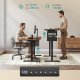 SONGMICS LSD136K01 H&ouml;henverstellbarer elektrischer Schreibtisch, 70 x 160 x 72120 cm, Memory-Funktion mit 4 H&ouml;hen, f&uuml;r Homeoffice und Arbeitszimmer, Vintage-Braun, Tintenschwarz