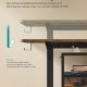 SONGMICS LSD136K01 H&ouml;henverstellbarer elektrischer Schreibtisch, 70 x 160 x 72120 cm, Memory-Funktion mit 4 H&ouml;hen, f&uuml;r Homeoffice und Arbeitszimmer, Vintage-Braun, Tintenschwarz