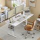 SONGMICS LSD138W01 H�jdejusterbart elektrisk skrivebord 180 x 80 cm Fuldt justerbart hukommelsesfunktion med 4 h�jder Cloud White