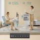 SONGMICS LSD138W01 H�jdejusterbart elektrisk skrivebord 180 x 80 cm Fuldt justerbart hukommelsesfunktion med 4 h�jder Cloud White