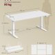 VASAGLE H�jdejusterbart skrivebord, 160 x 80 cm, USB-C-port, str�mskinnehylde, st�bord, p�mindelse om lang siddeplads, 3 hukommelsesknapper, til kontoret, mat hvid LSD146WZ02