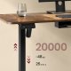 VASAGLE LSD264K01 Elektrisk h�jdejusterbart L-formet hj�rnebord 140 x 160 cm med str�mskinne 2 h�jder hukommelsesfunktion til fjernarbejde, rustik brun og bl�ksort