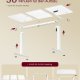 VASAGLE Elektrisk h�jdejusterbart skrivebord, computerbord, stillesiddende p�mindelse, hukommelsesfunktion med 4 h�jdeindstillinger, til kontor, 140 x 60 cm, Cloud White LSD314WZ03
