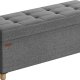 SONGMICS f&ouml;rvaringspall, hopf&auml;llbar puff, fotst&ouml;d, 38 x 110 x 40 cm, kubformad gavel med f&ouml;rvaring, lastkapacitet upp till 300 kg, f&ouml;r vardagsrum, sovrum, hall, skiffergr� LSF018G11